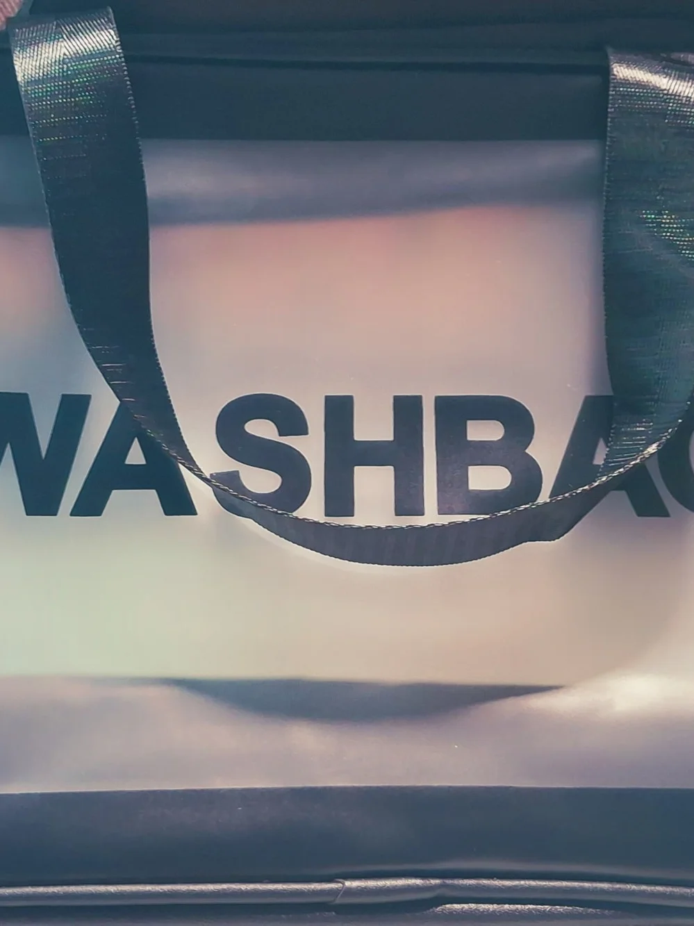 Clear Black Wash Bag Tote – Women Bags
